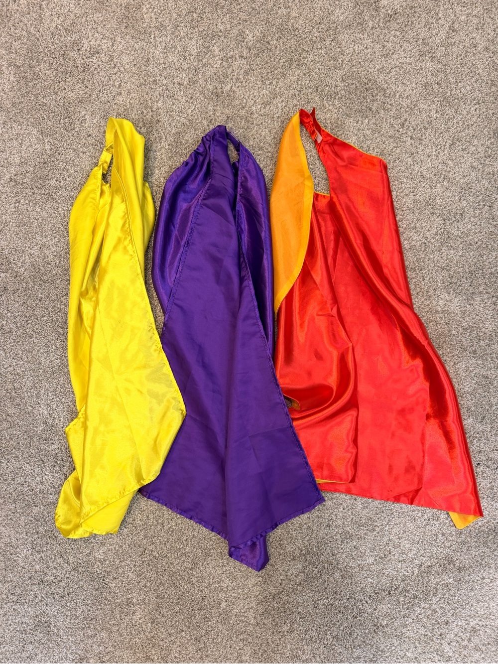 Kids Girls Superhero Cape Set Lot of 3 Costume Dress-Up